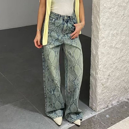 Pantaloni scozzesi vintage blu a gamba dritta