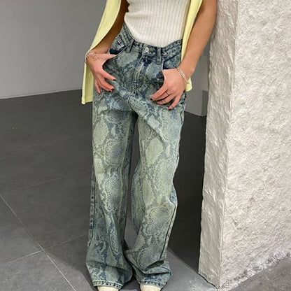 Pantaloni scozzesi vintage blu a gamba dritta