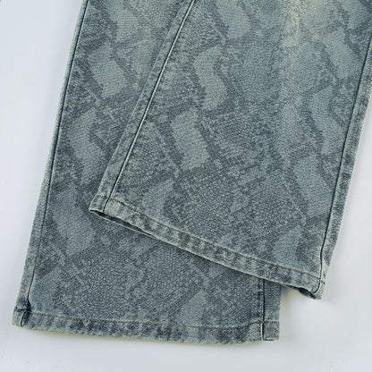 Pantaloni scozzesi vintage blu a gamba dritta