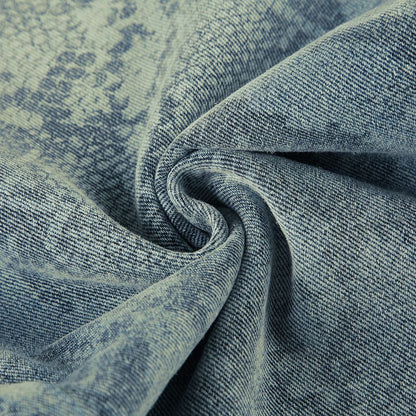 Pantaloni scozzesi vintage blu a gamba dritta