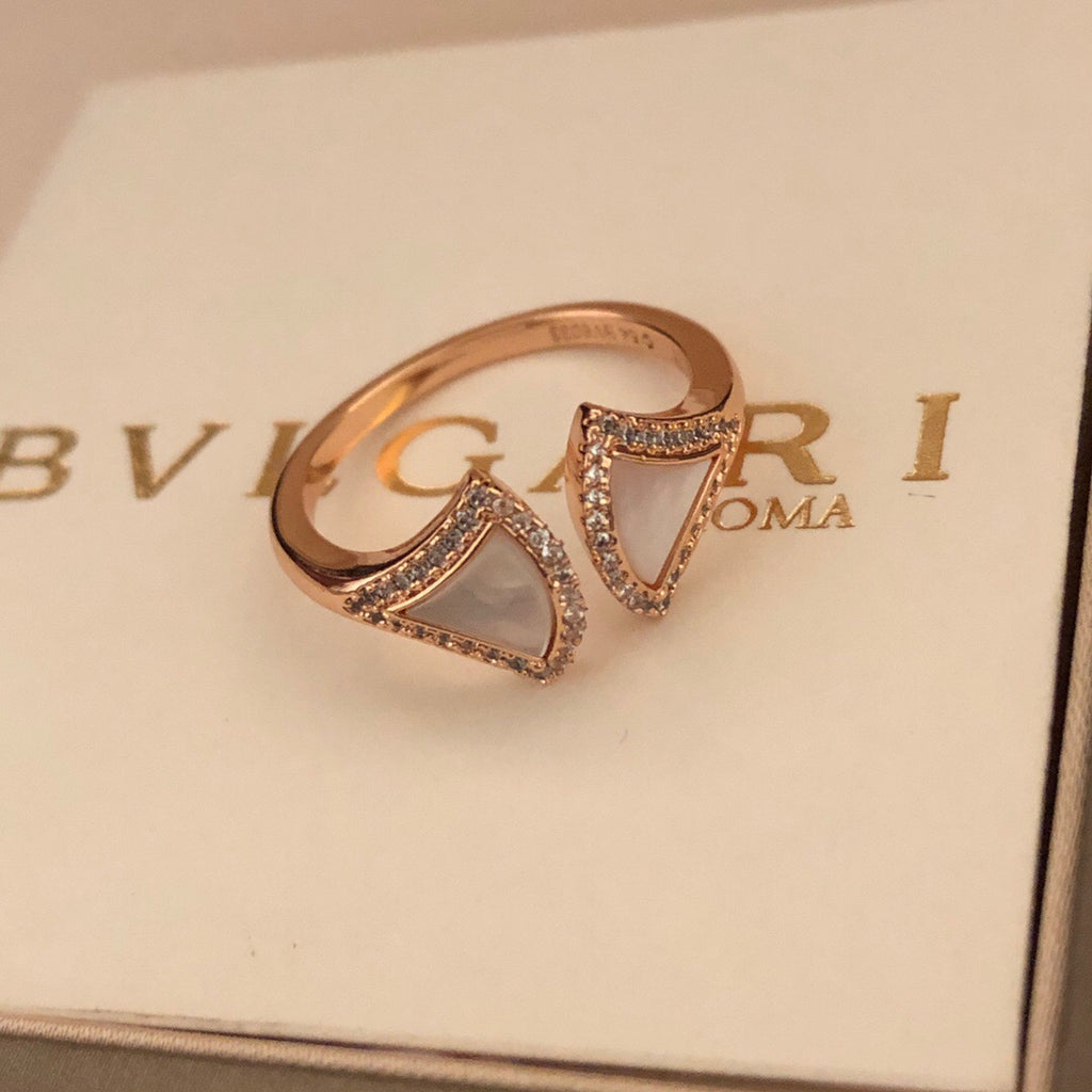 Rose Gold Bling Adjustable Split Ring