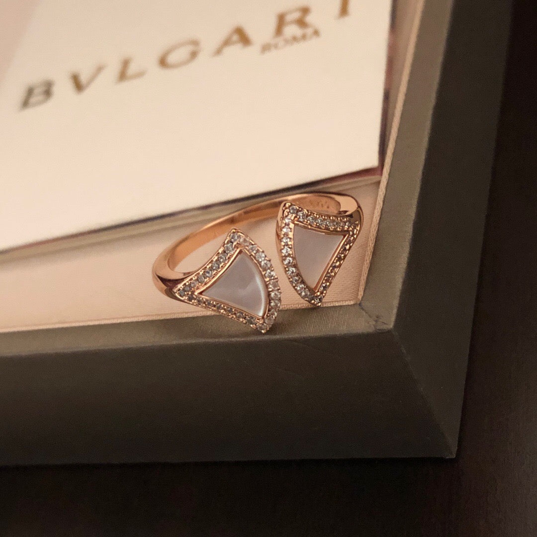 Rose Gold Bling Adjustable Split Ring
