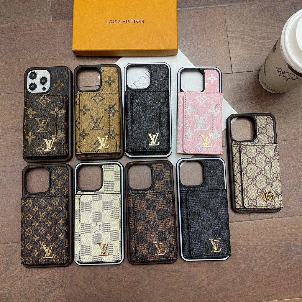 Leder Brieftasche Handyhülle für iPhone
