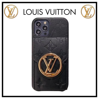 Card Mirror Leather Phone Case For iPhone