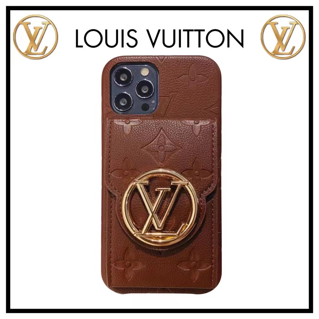 Card Mirror Leather Phone Case For iPhone