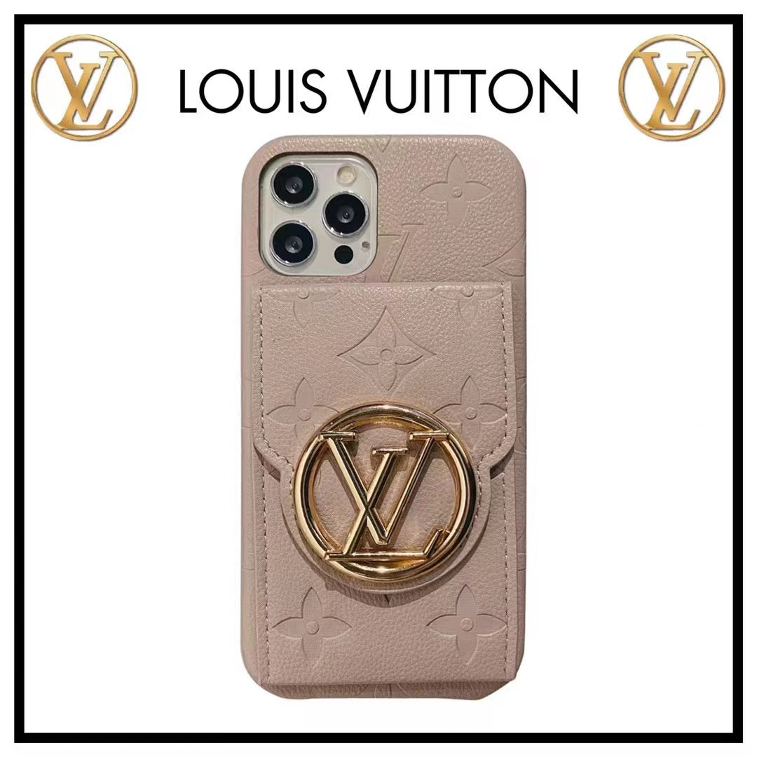 Card Mirror Leather Phone Case For iPhone