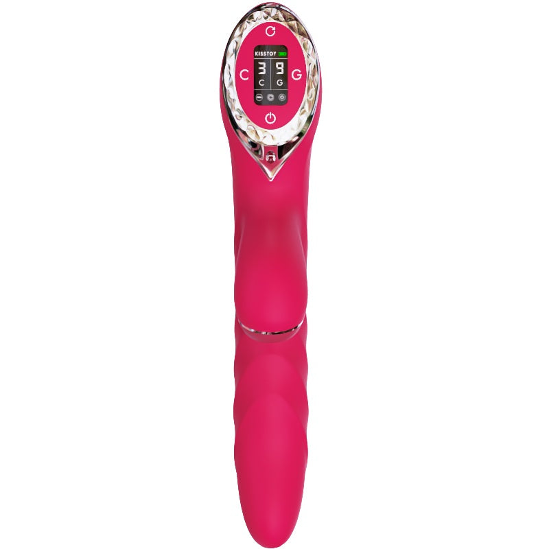 KISTOY A-King Max Dildo vibrante a forma di coniglio che spinge e succhia