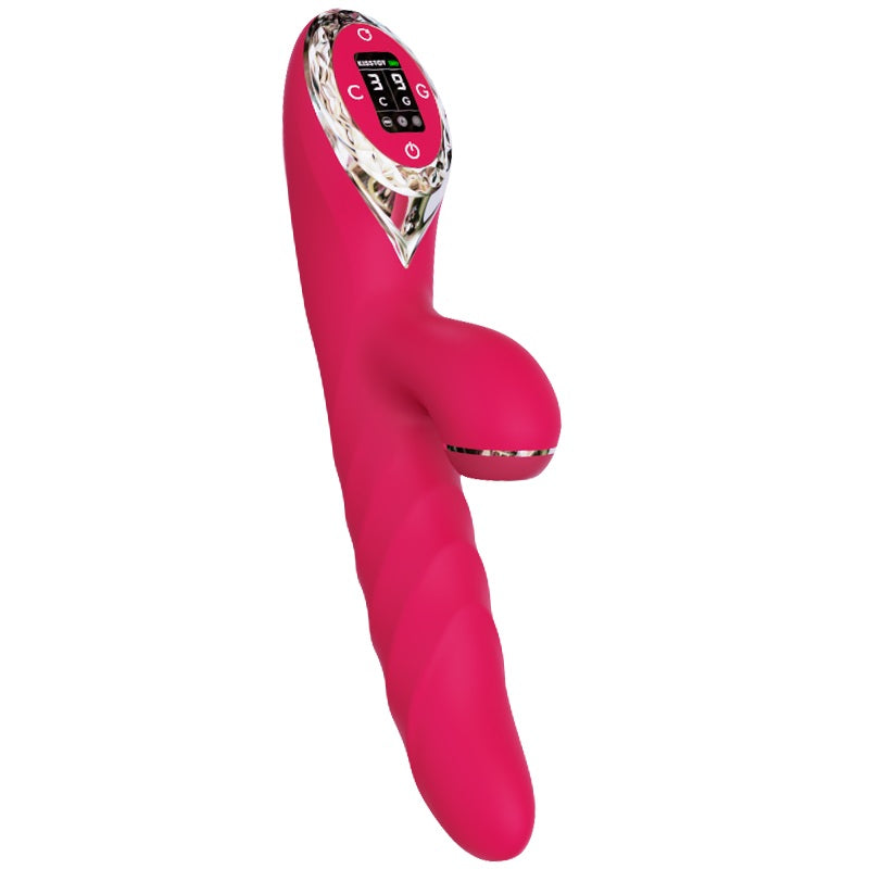 KISTOY A-King Max Dildo vibrante a forma di coniglio che spinge e succhia