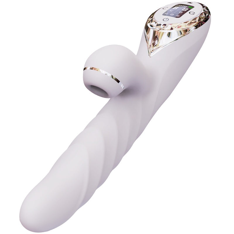 KISTOY A-King Max Dildo vibrante a forma di coniglio che spinge e succhia