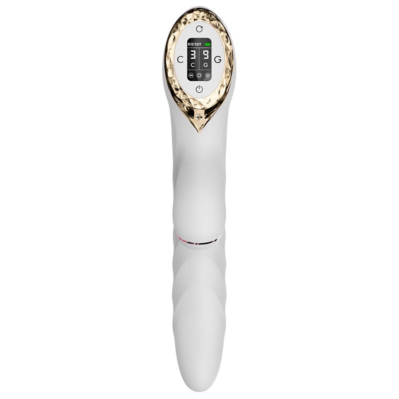 KISTOY A-King Max Dildo vibrante a forma di coniglio che spinge e succhia