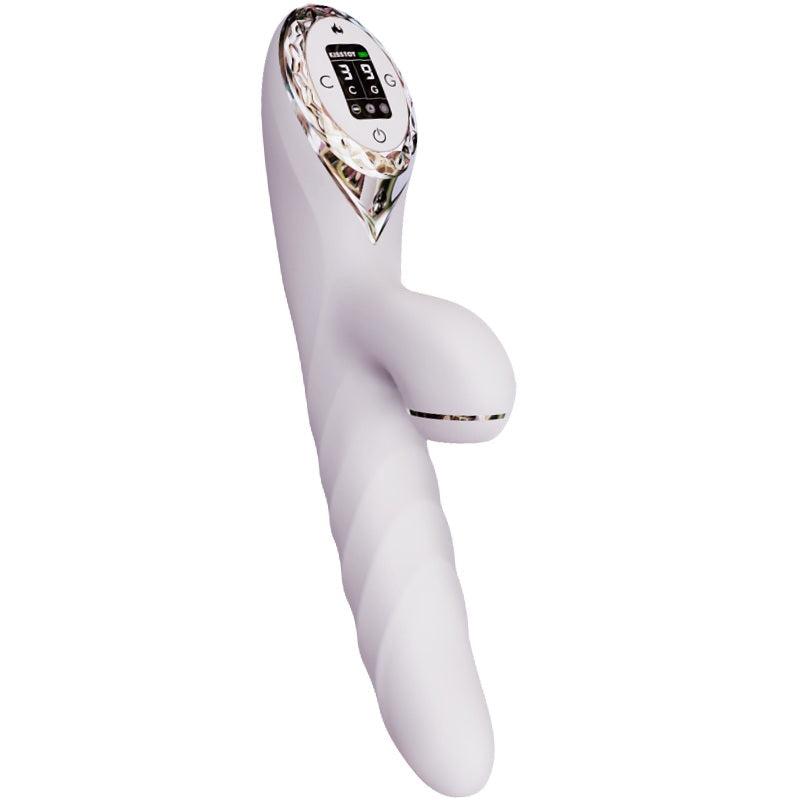 KISTOY A-King Max Dildo vibrante a forma di coniglio che spinge e succhia