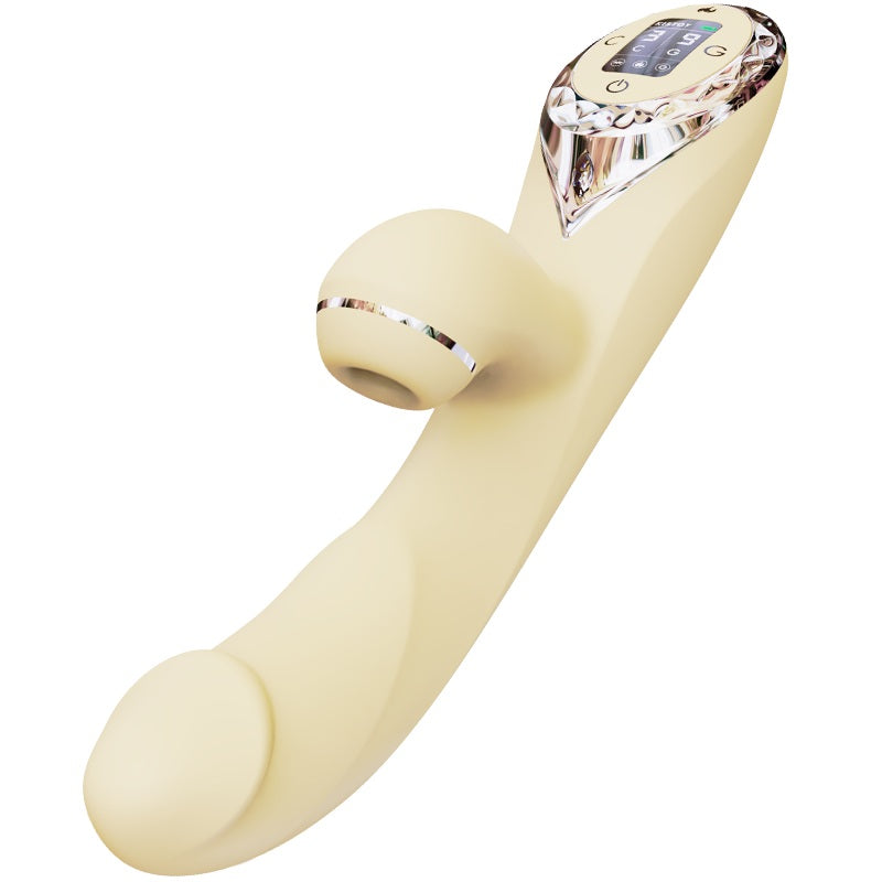 Dildo vibrante a forma di coniglio con ventosa riscaldante KISTOY A-King Pro