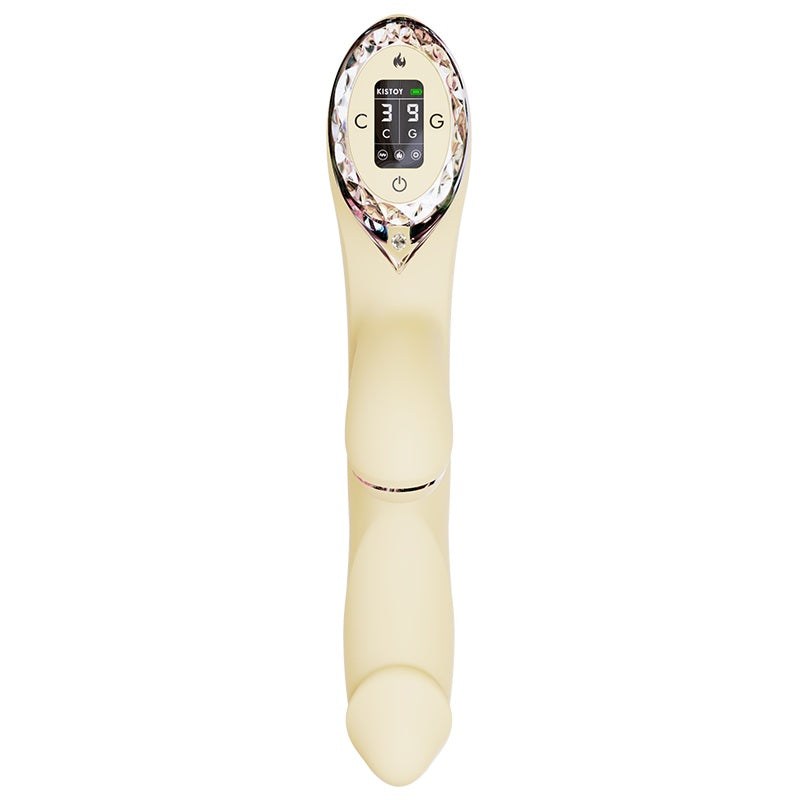 Dildo vibrante a forma di coniglio con ventosa riscaldante KISTOY A-King Pro