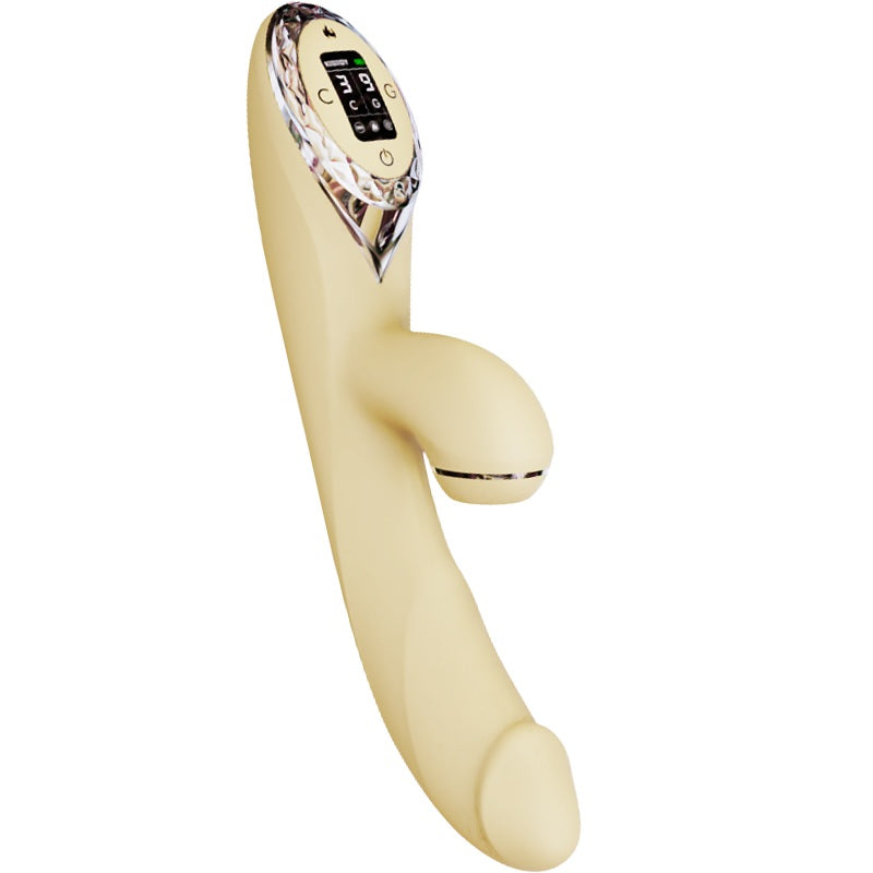 Dildo vibrante a forma di coniglio con ventosa riscaldante KISTOY A-King Pro