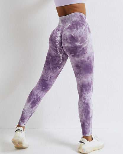 Leggings senza cuciture Leslie Scrunch - Viola