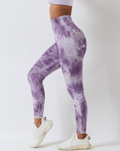 Leggings senza cuciture Leslie Scrunch - Viola