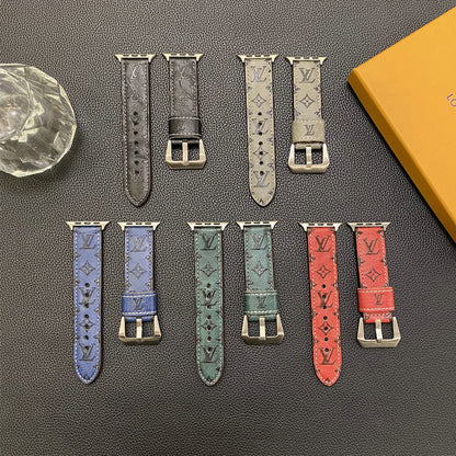 Embossed Leather Apple Watch Straps