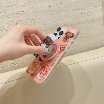 Cartoon Magnetic Holder Phone Case For iPhone
