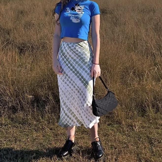 “Michelle” Tie Dye Midi Skirt