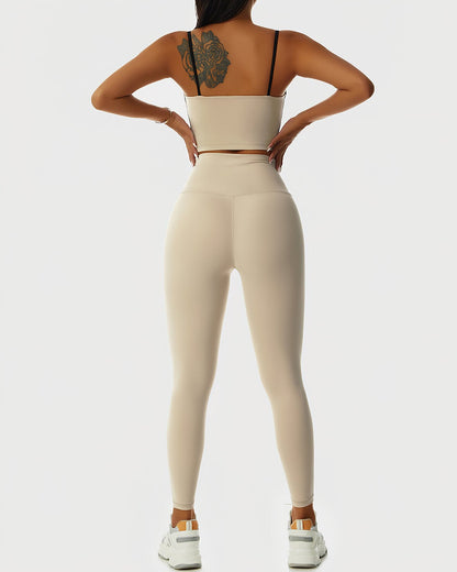 Leggings senza cuciture Paisley - Beige