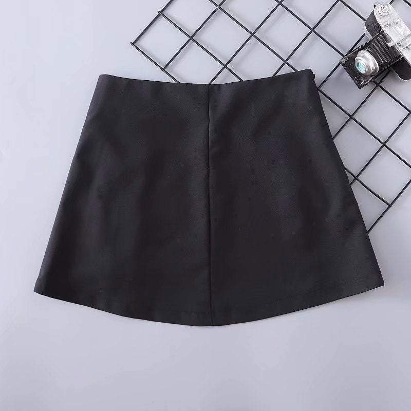 Pin Black Mini Skirt