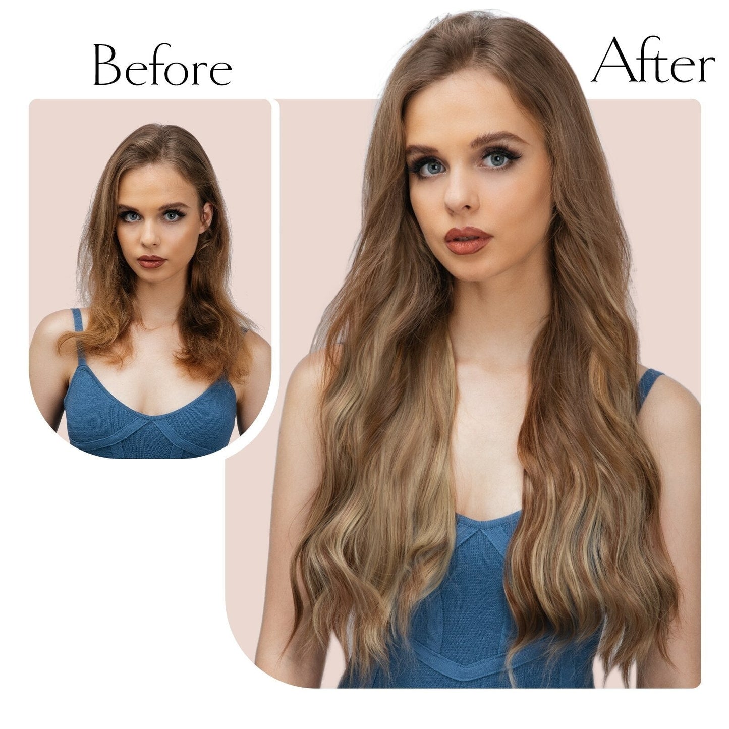 Secret Pretty Clip In Hair Extensions (4PCS)