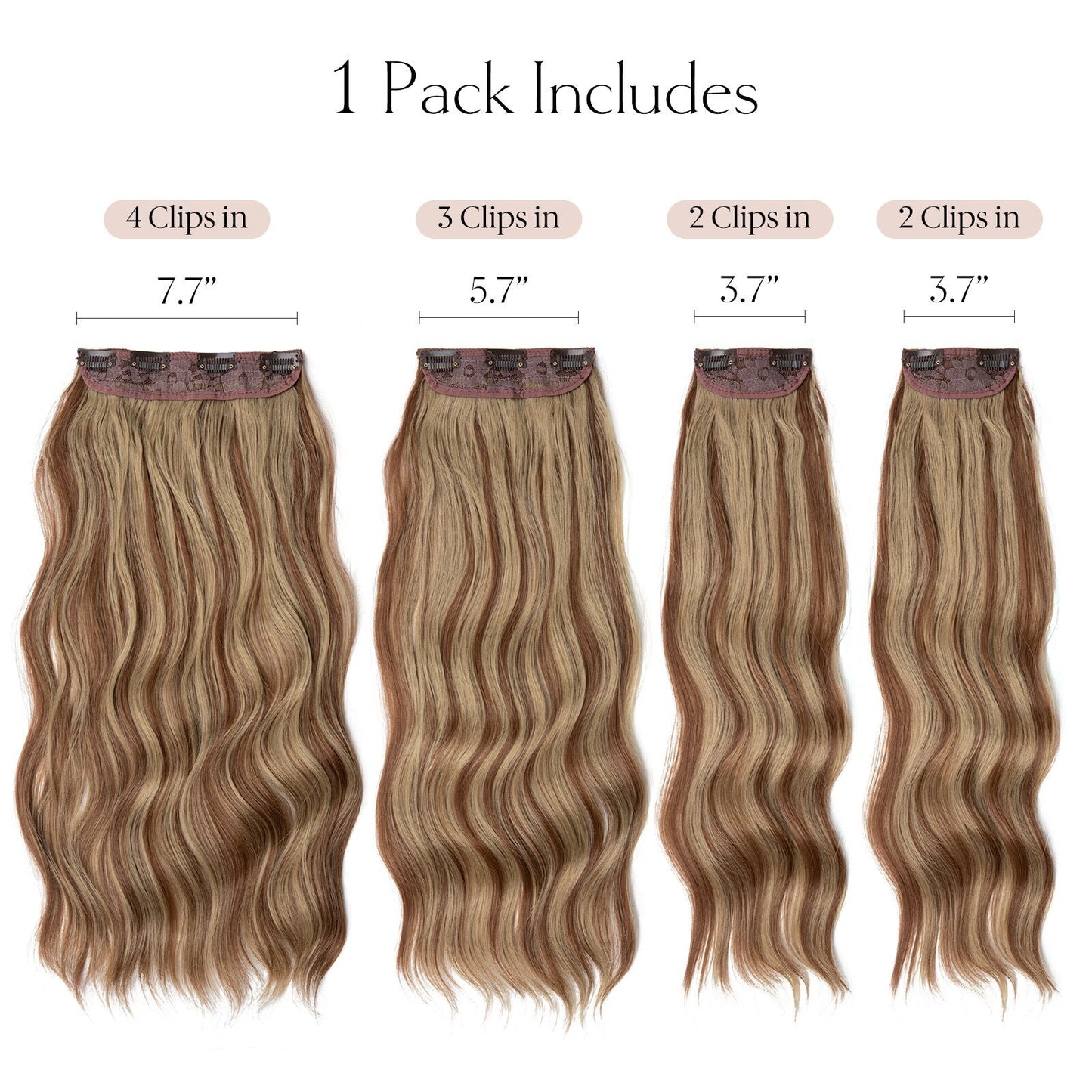 Secret Pretty Clip In Hair Extensions (4PCS)