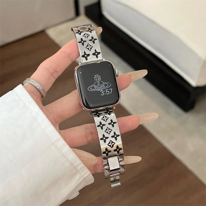 Embossed Metal Apple Watch Straps