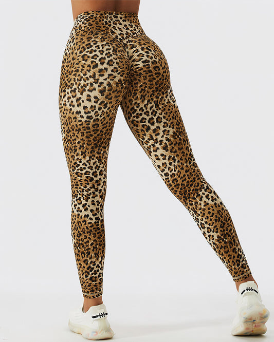 Leggings senza cuciture Sahara Leopard - Marrone