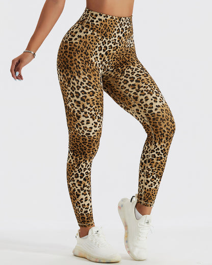 Leggings senza cuciture Sahara Leopard - Marrone