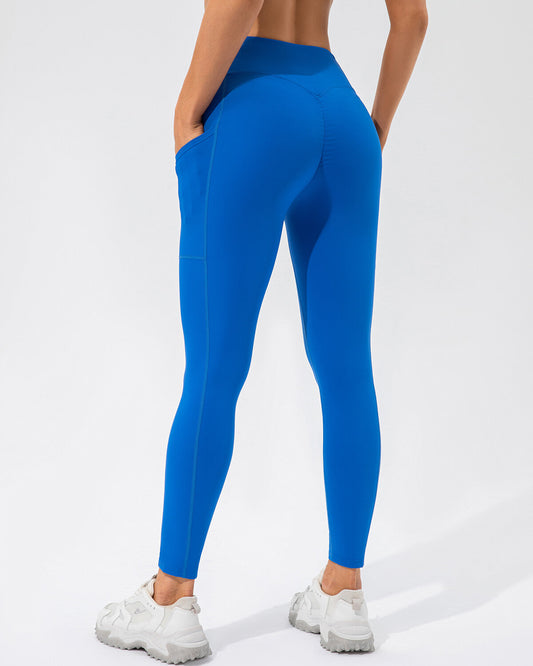 Leggings Sophie Scrunch Pocket - Blu