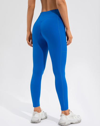 Leggings Sophie Scrunch Pocket - Blu