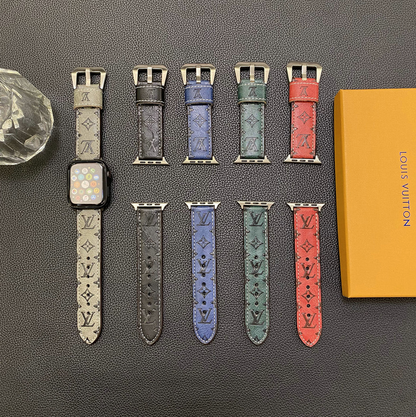 Embossed Leather Apple Watch Straps