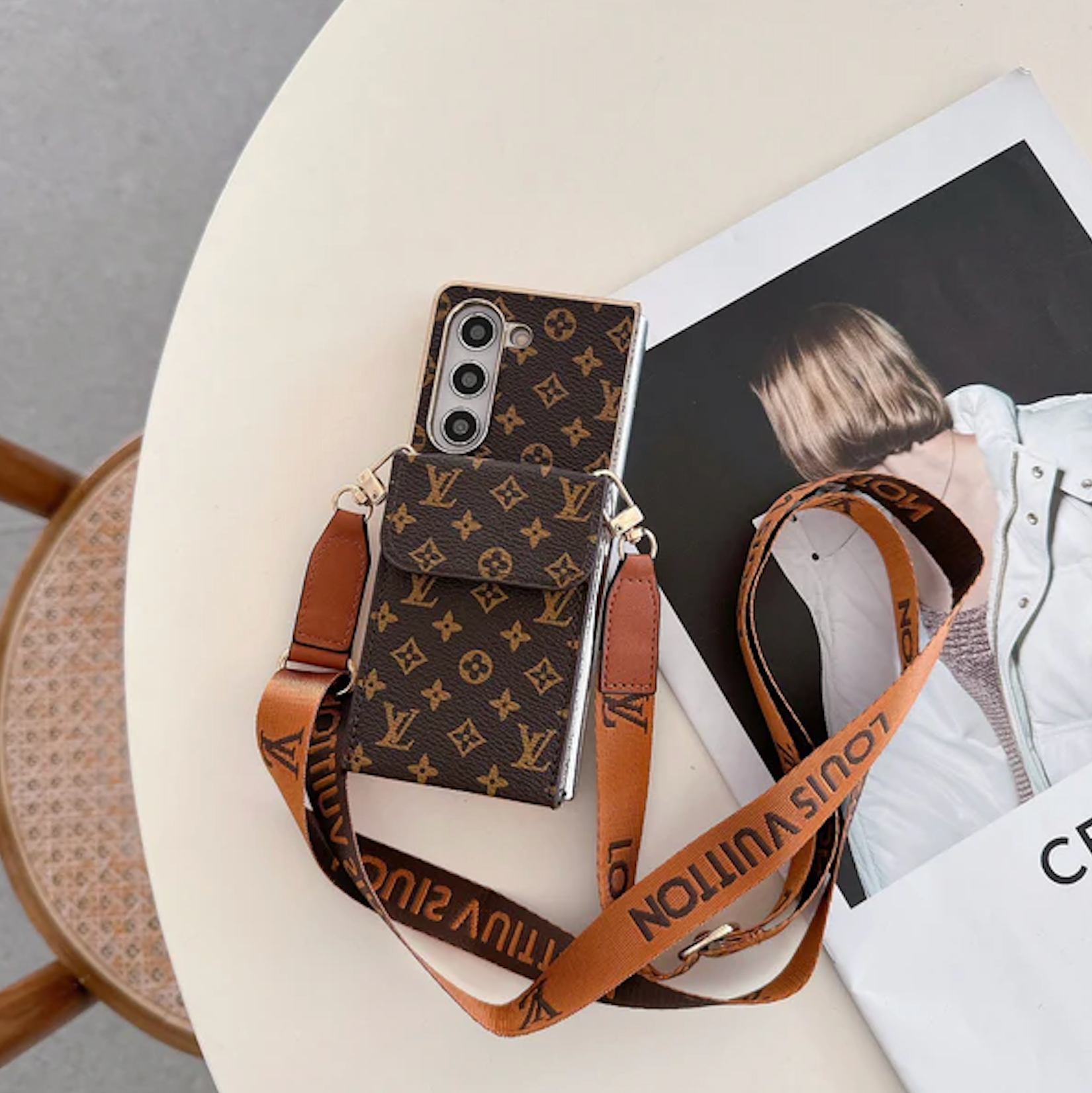 Braune Halterung Lanyard Galaxy Case für Samsung 