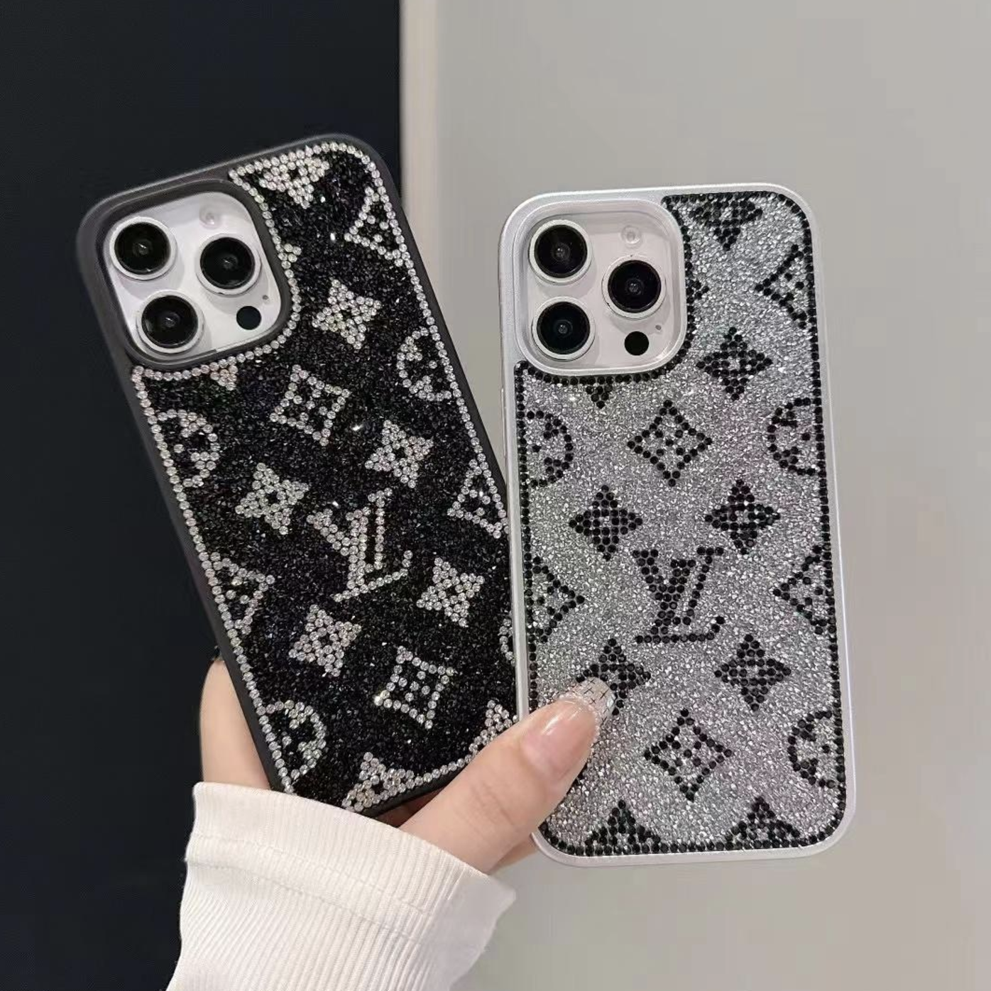 Custodia per telefono lucida di lusso per iPhone