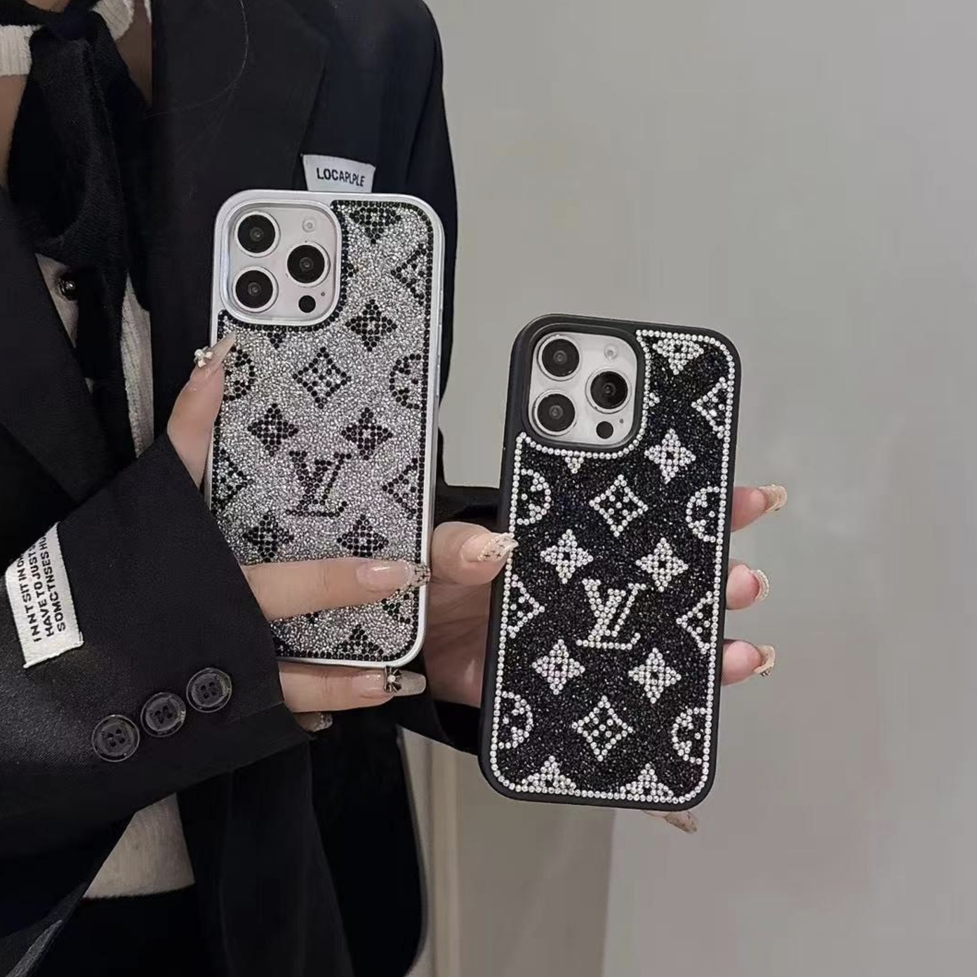 Custodia per telefono lucida di lusso per iPhone