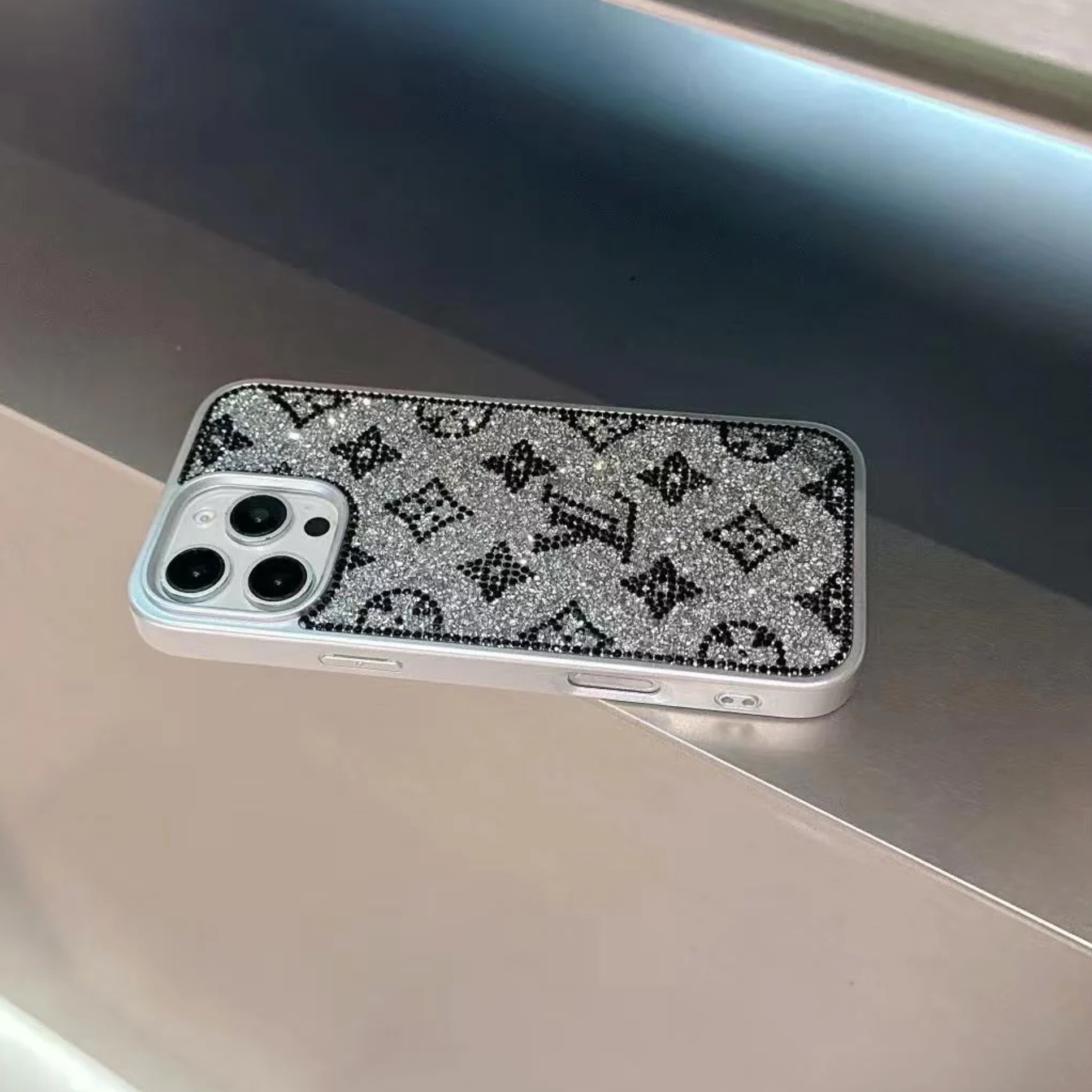 Custodia per telefono lucida di lusso per iPhone