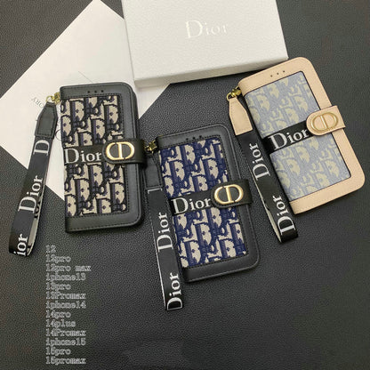 Custodia in pelle con chiusura a scatto per Samsung Galaxy 