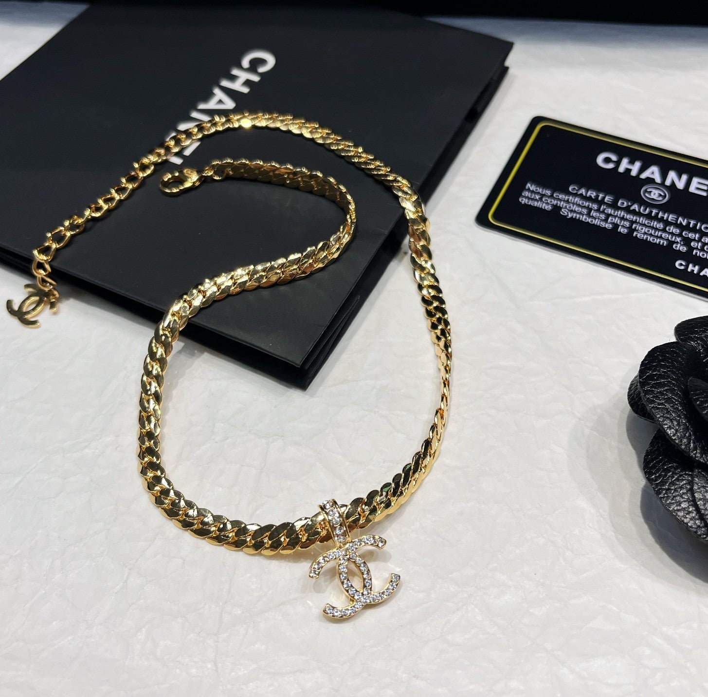 Two Colors Thick Chain Necklace