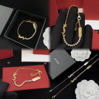 Braccialetto alla moda con strass