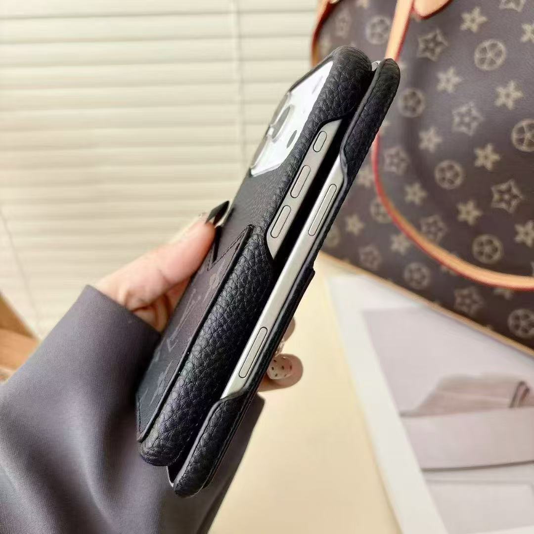 Card Holder Plush Phone Case For iPhone
