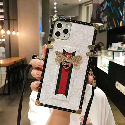 Crystal Bee Square Phone Case For iPhone - ERPOQ
