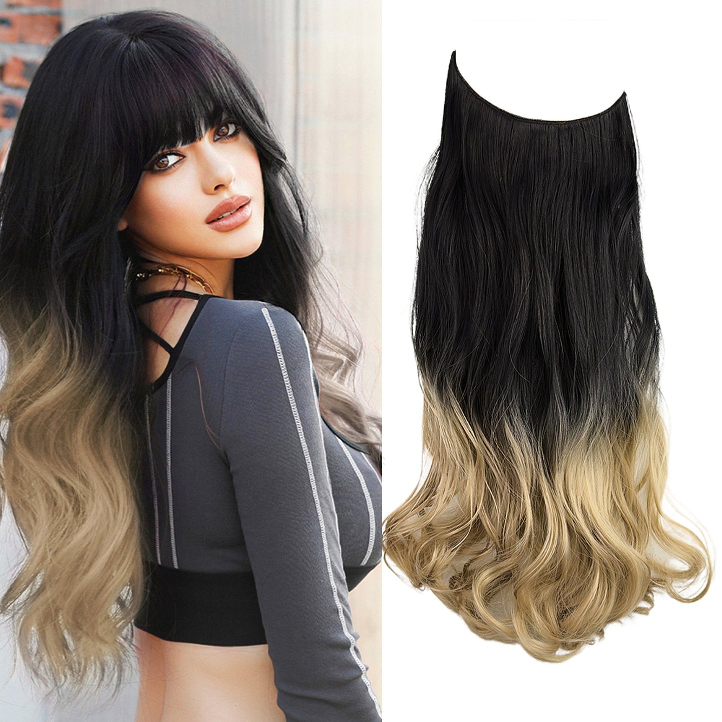 Wave Halo Clip in Hair Extensions