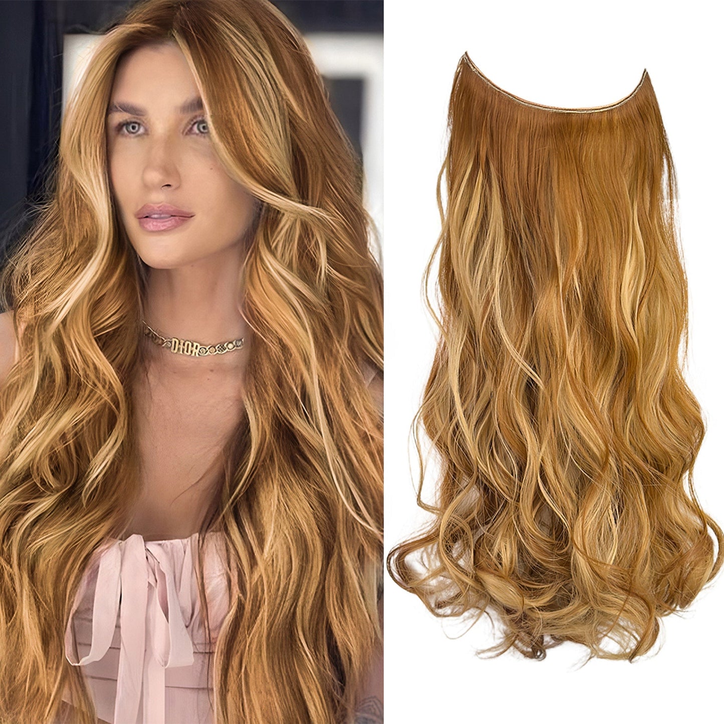 Wave Halo Clip in Hair Extensions