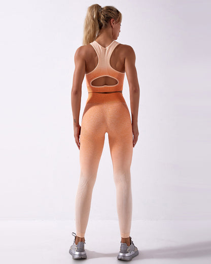 Leggings senza cuciture Calico Ombre - Arancione