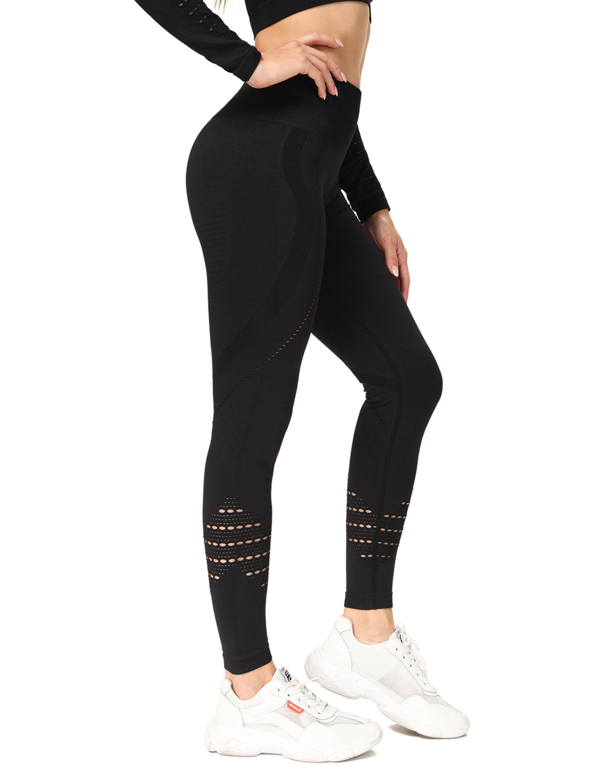 Leggings senza cuciture Catriona - Nero