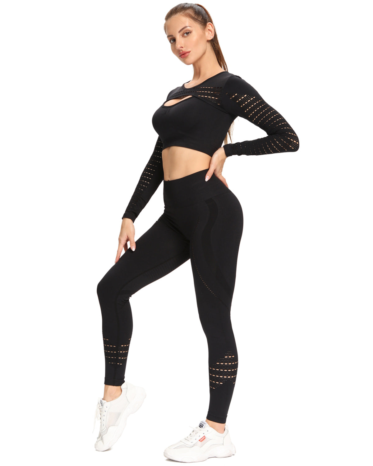 Leggings senza cuciture Catriona - Nero