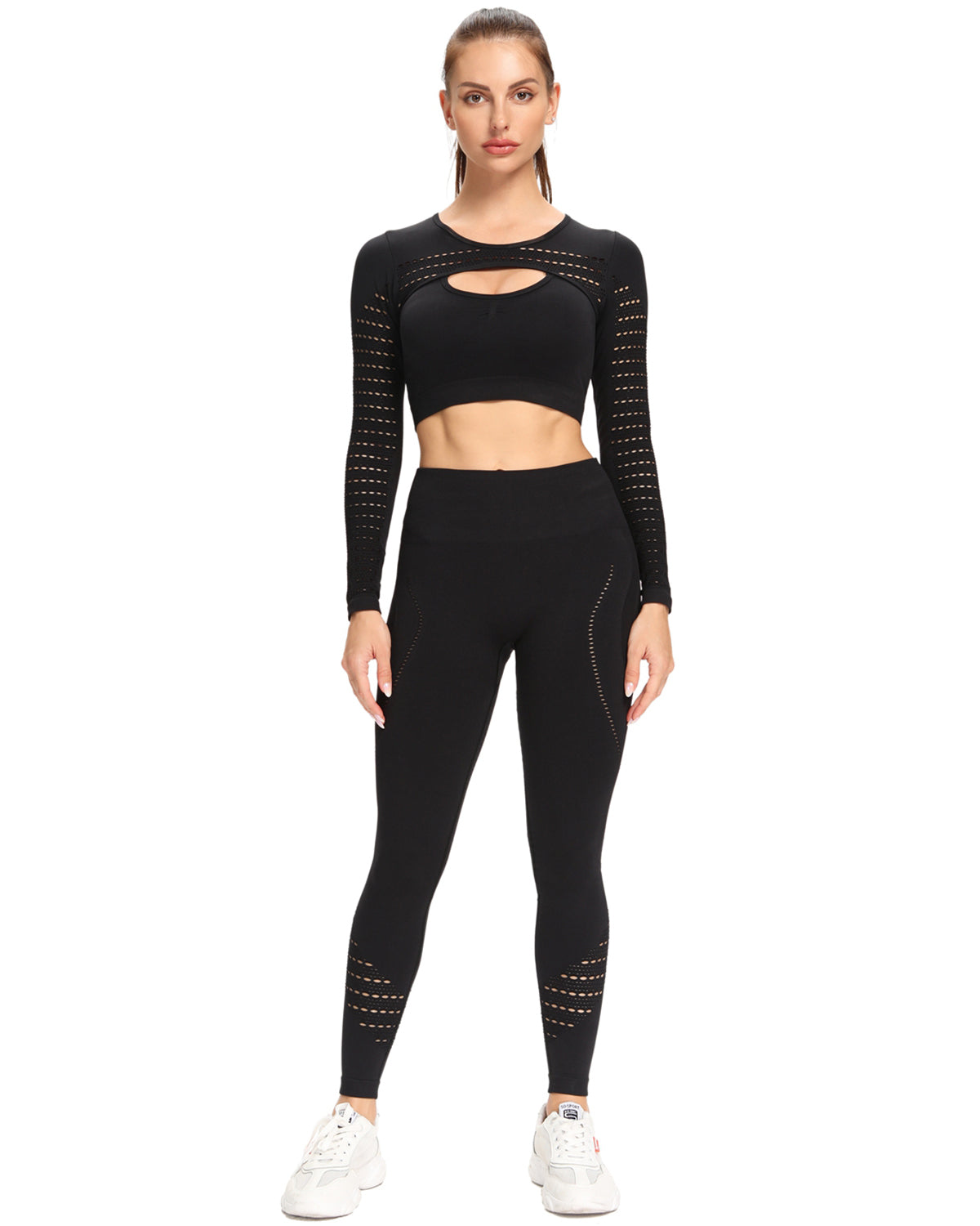 Leggings senza cuciture Catriona - Nero