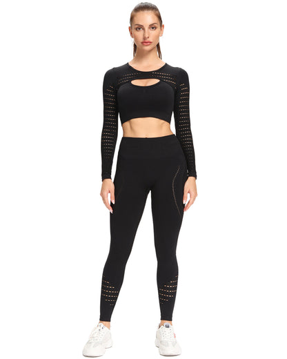 Leggings senza cuciture Catriona - Nero