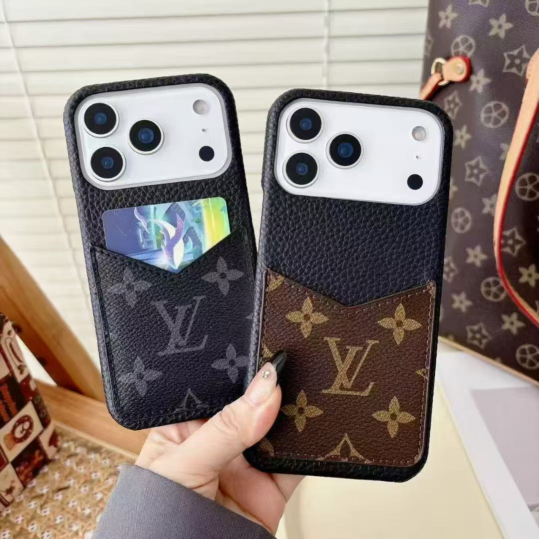 Card Holder Plush Phone Case For iPhone